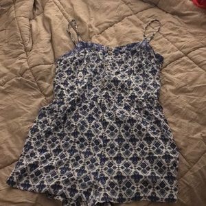 Blue/white romper